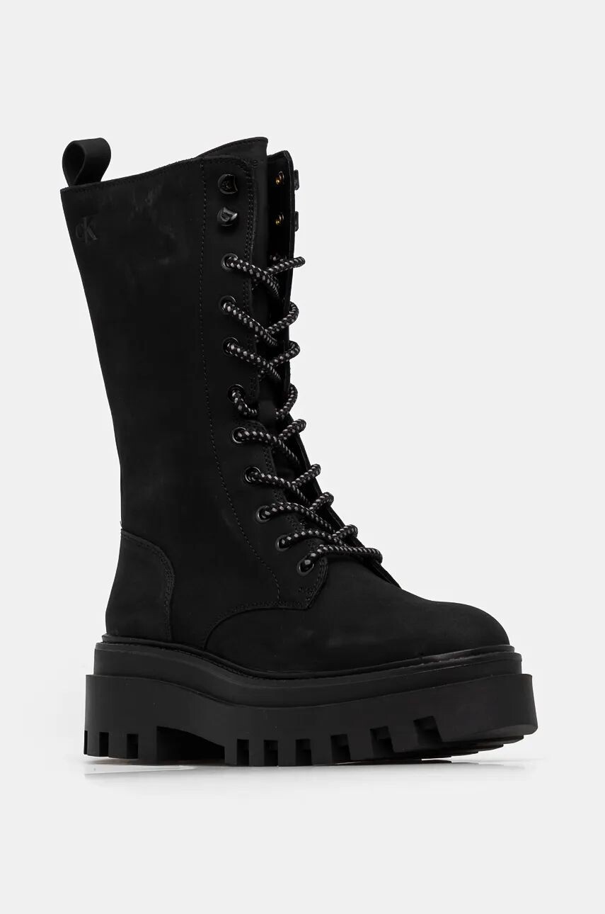 Ботильоны Calvin Klein Jeans FLATFORM LACE UP BOOT MG NB, черный — фото 2