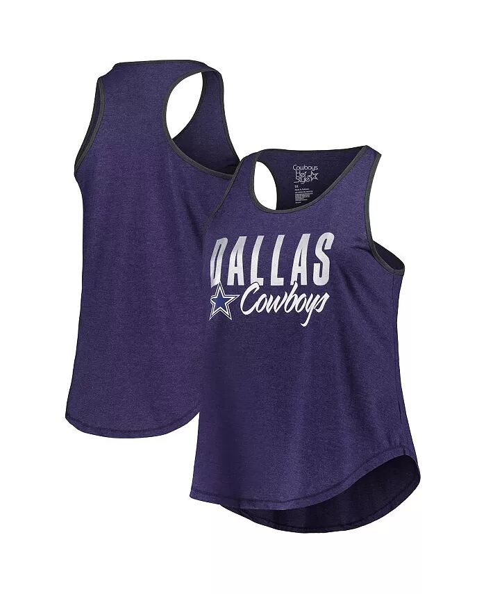 

Женская майка Heather Navy Dallas Cowboys размера Plus Fuel Tank Fanatics