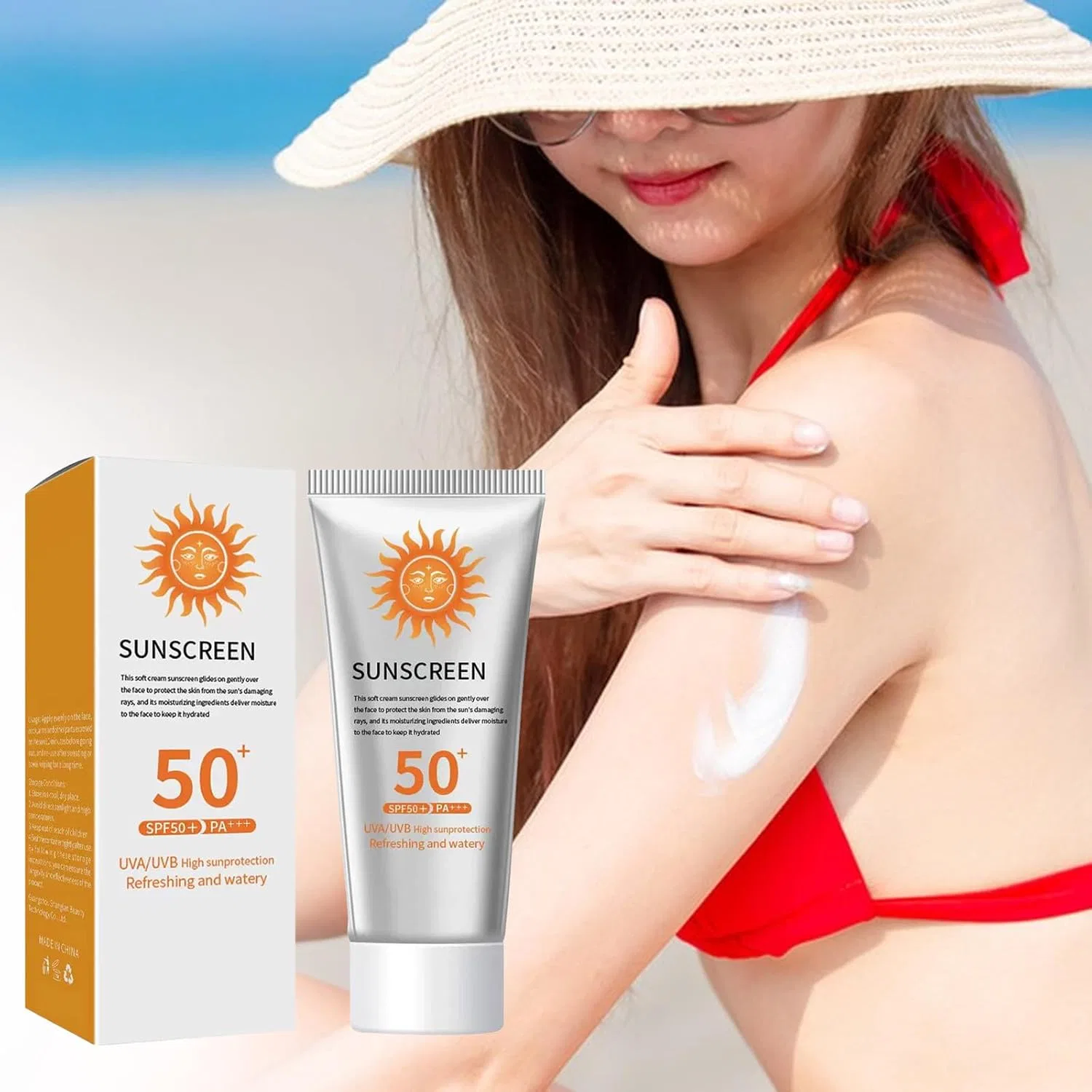 Солнцезащитный крем SPF 50+ PA+++ Generic, водостойкий, D — фото 3