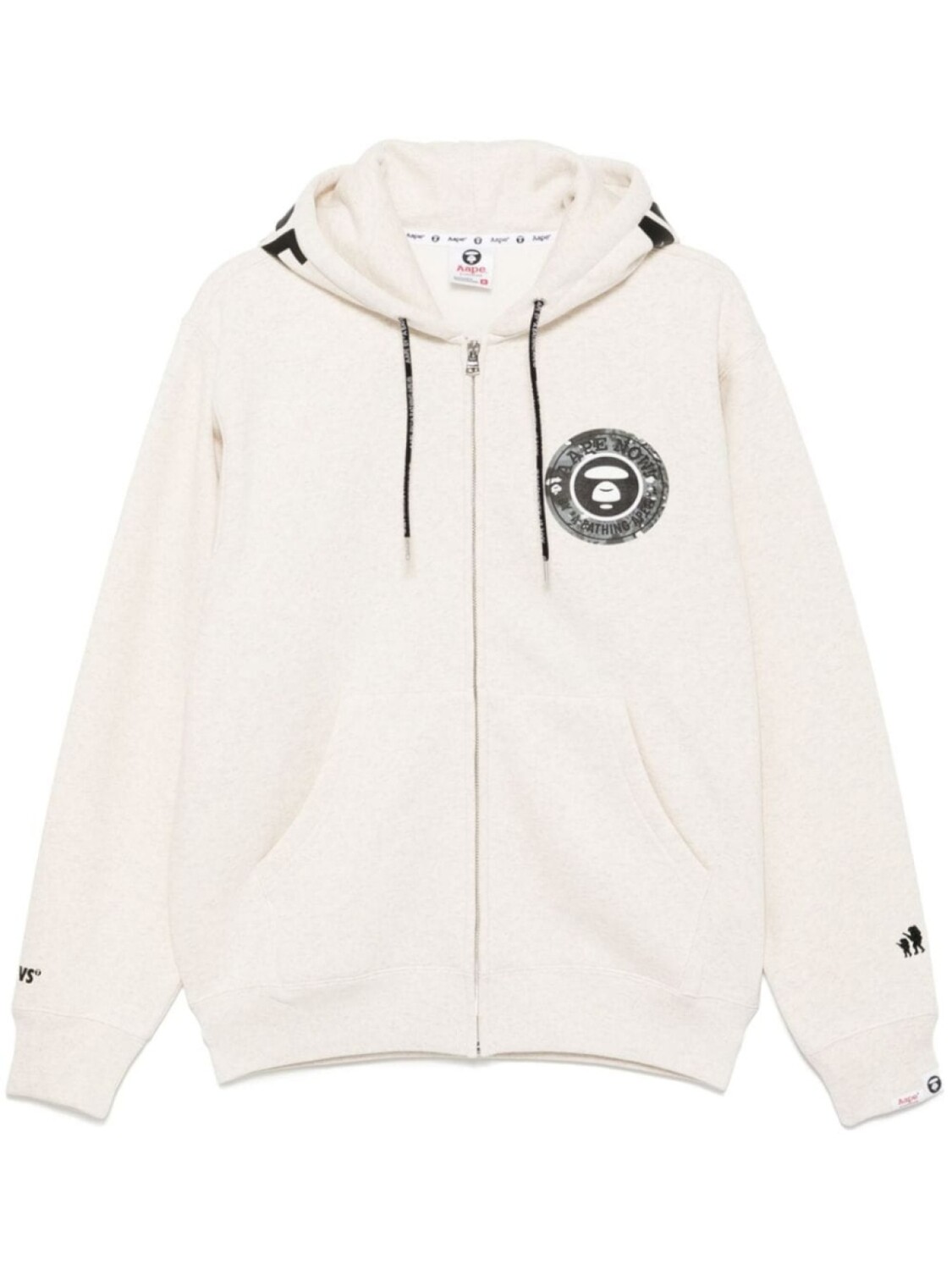 

AAPE BY *A BATHING APE куртка Moonface с капюшоном и логотипом, серый