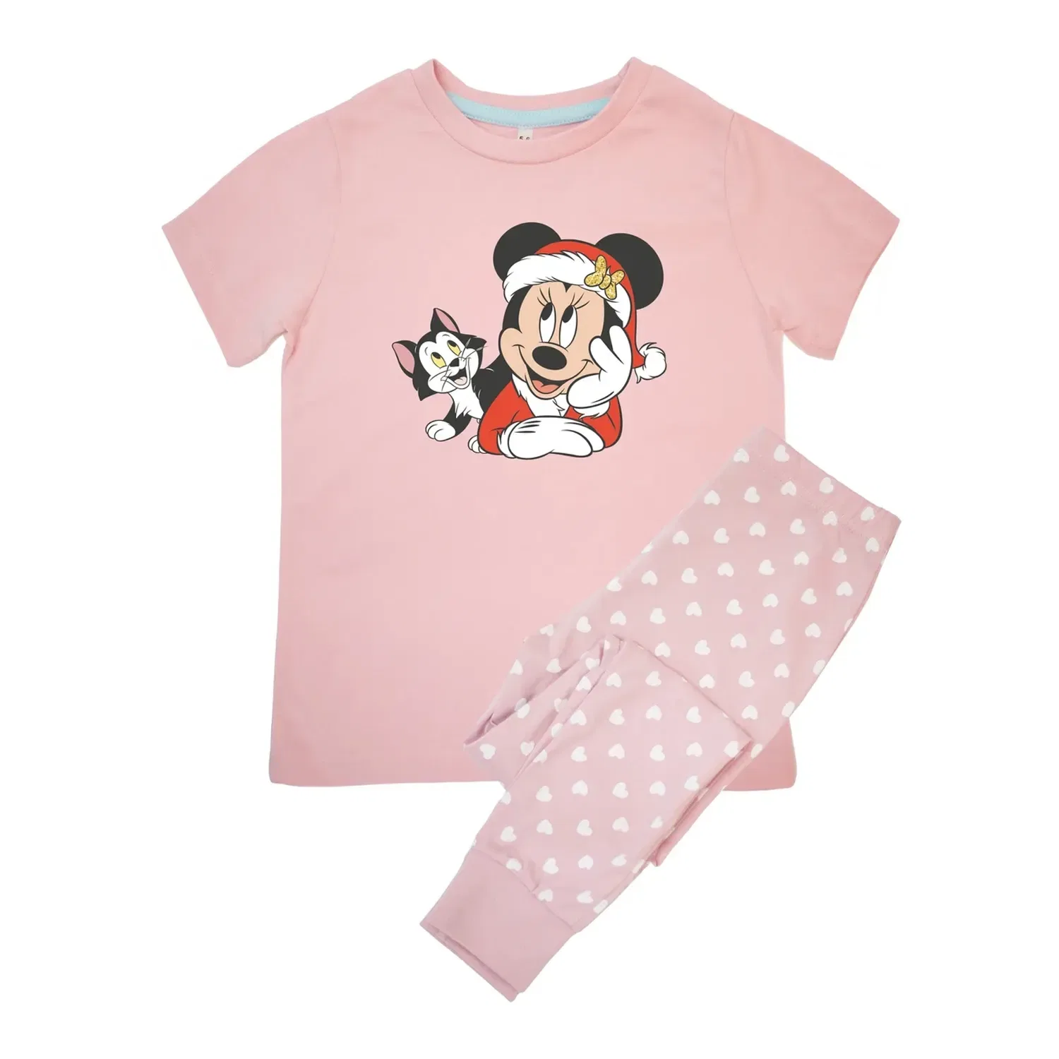 Пижама Minnie & Figaro с принтом сердец Disney, бледно-розовый