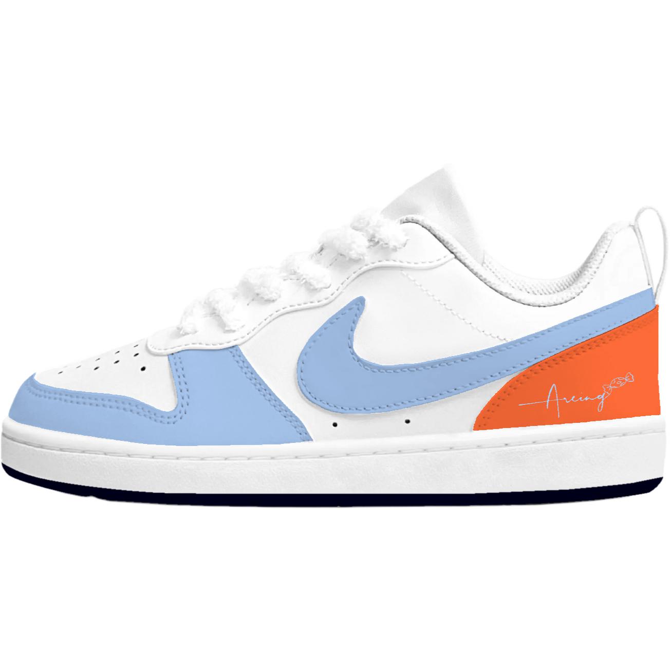 

Nike Court Borough Sea Salt Orange амортизирующие, износостойкие низкие кроссовки для скейтбординга Blue Orange Kids'