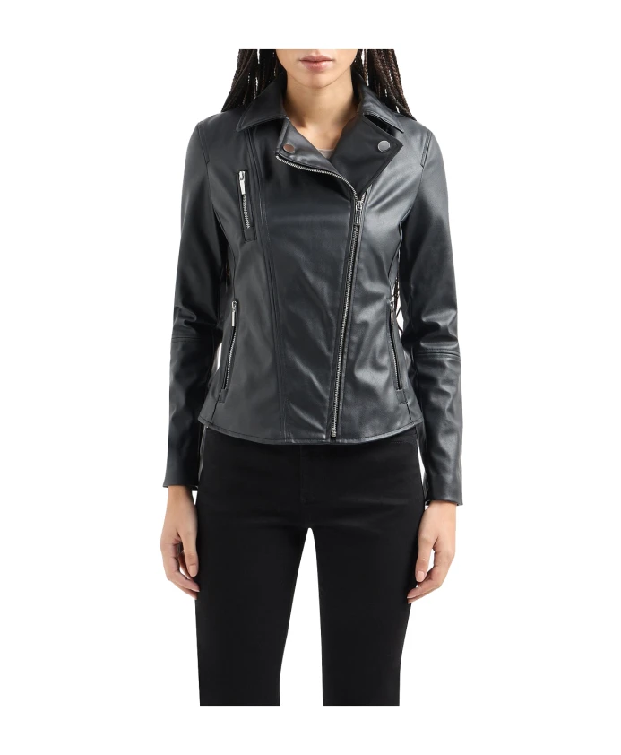 

Женская куртка из искусственной кожи Armani Exchange, черный