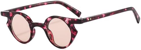 

Сексуальные круглые солнцезащитные очки для женщин, модные солнцезащитные очки в маленькой оправе с защитой от УФ-излучения UV400, панк-стиль, ретро-очки UV400 MTZJH, C8flower-lightbrown