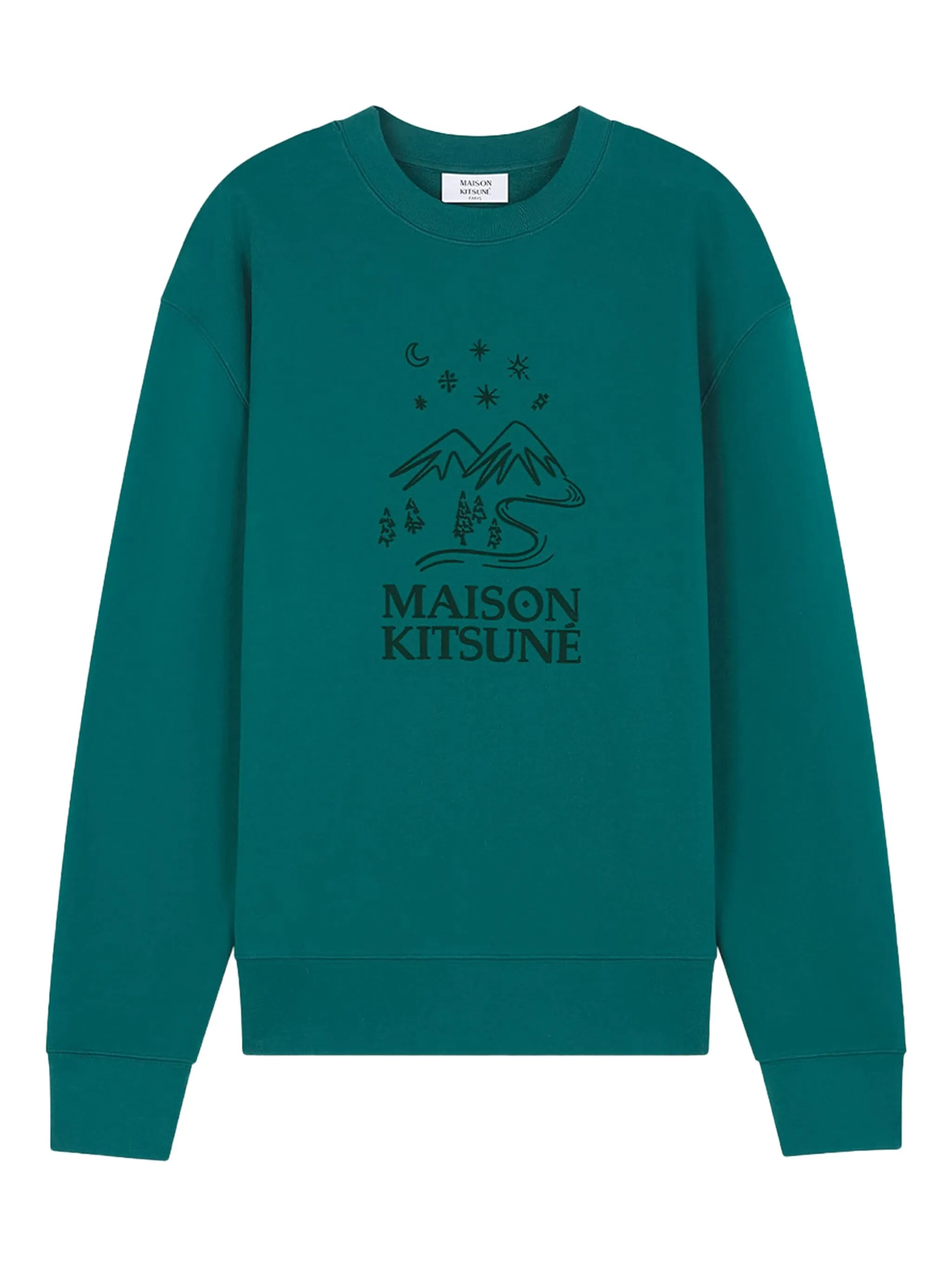 

Толстовка с графичным принтом Maison Kitsuné, зеленый