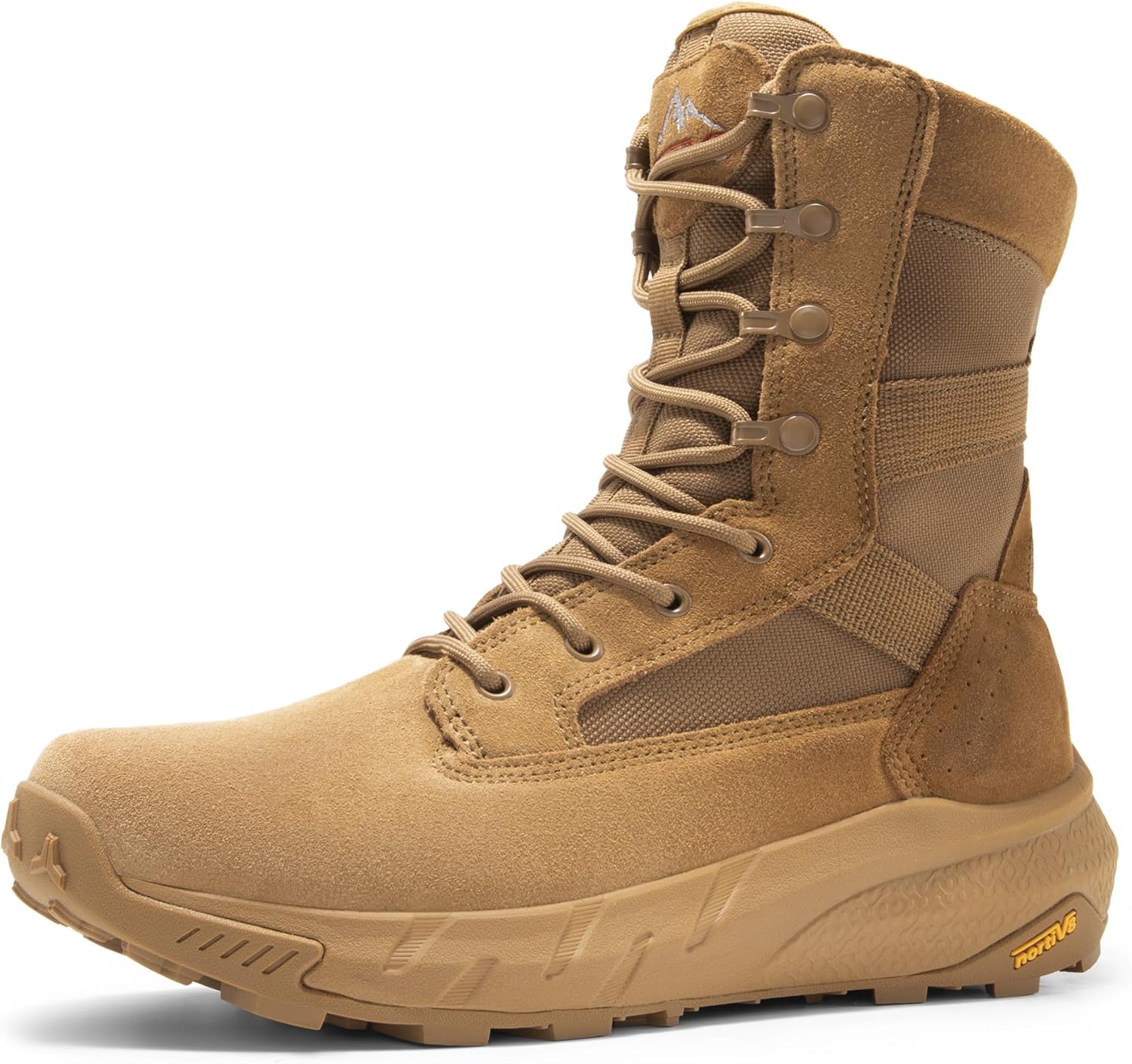 

Мужские дышащие тактические военные ботинки NORTIV 8 с боковой молнией, кожаные, легкие, для походов, мотоциклетные боевые ботинки высотой 20 см Peakforce, Coyote