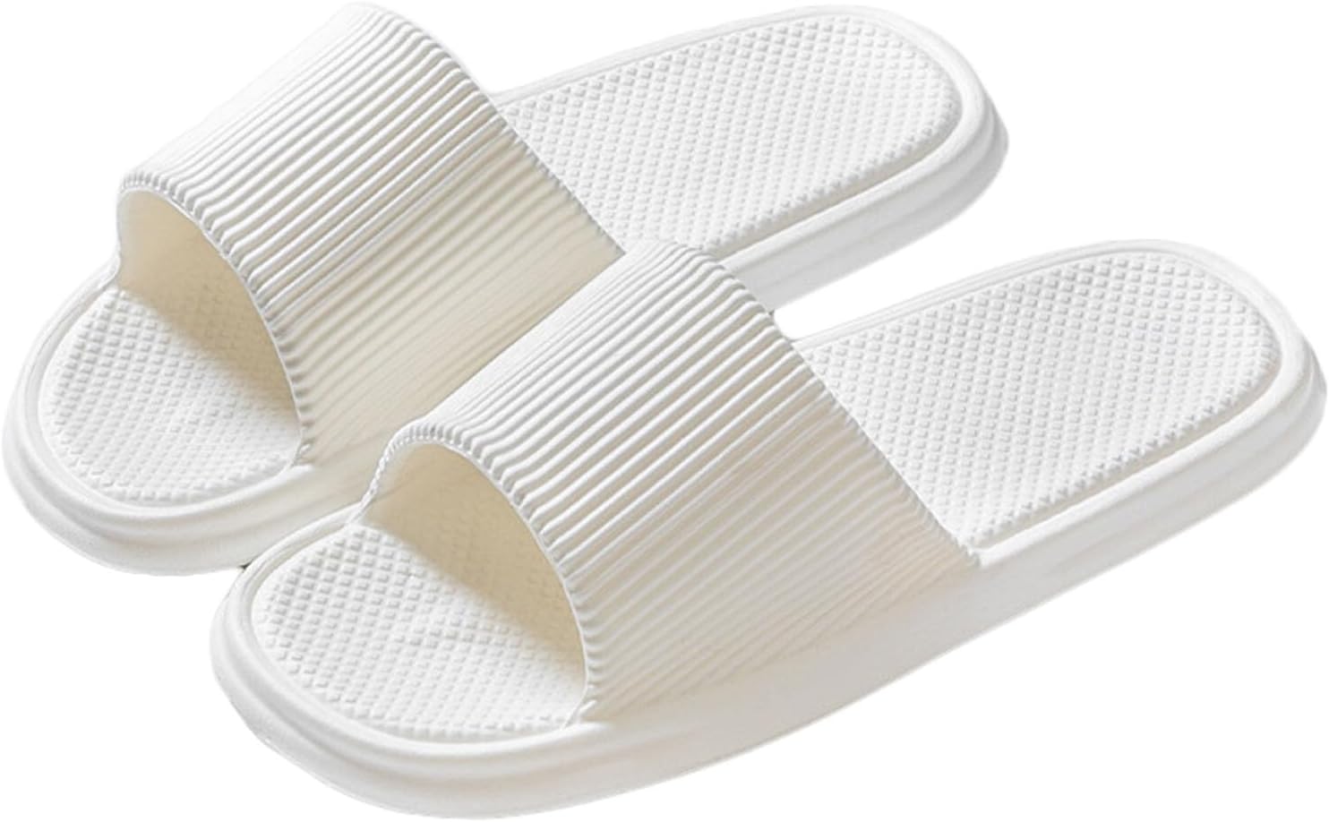 

Домашние шлепанцы JadeRich для женщин и мужчин, противоскользящие, быстро сохнущие, легкие, для дома, ванной, пляжа и спа, белый