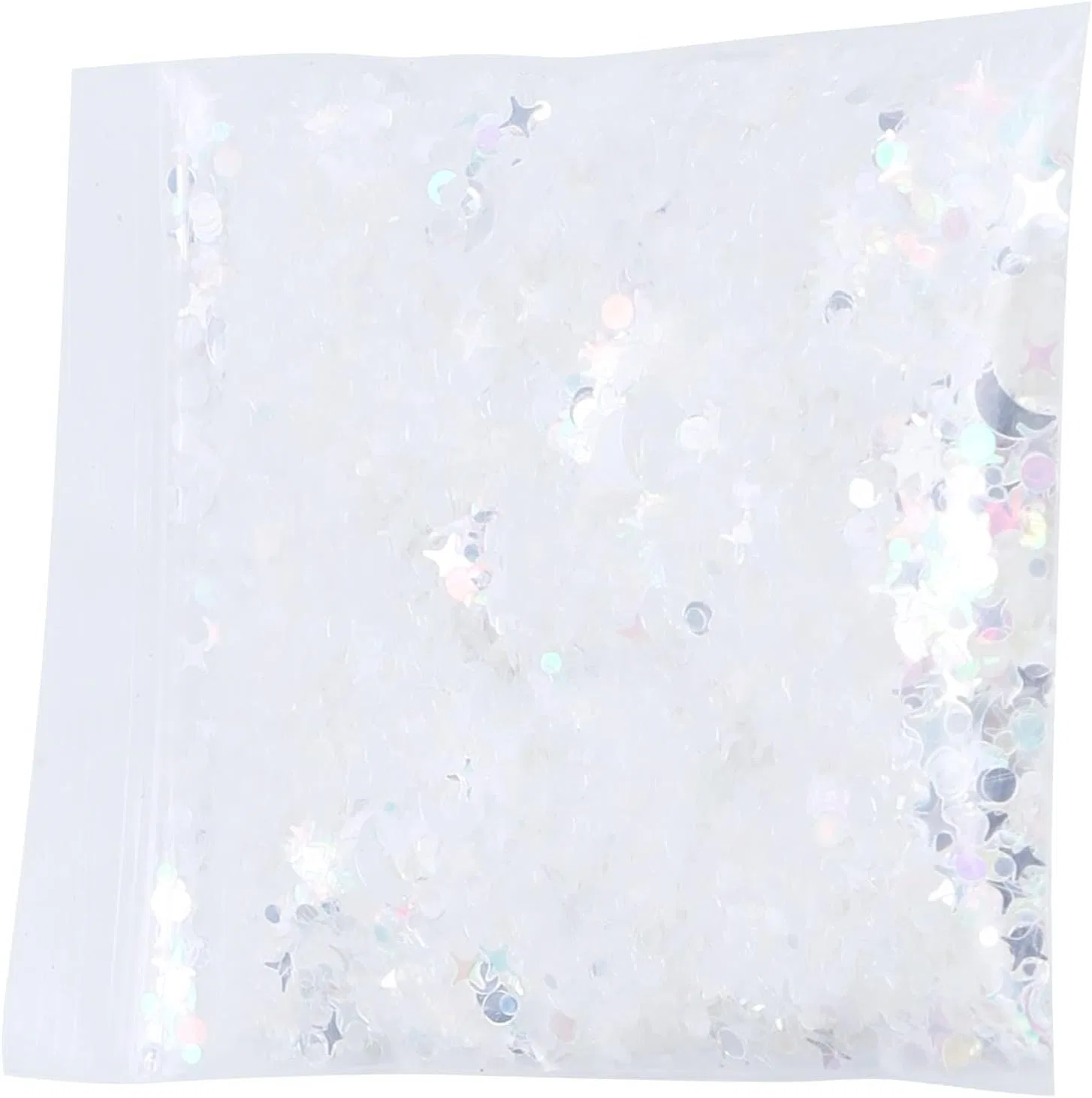 Блестки Se ммe Star Spangle PET Silver Mix Fantasy Glitter для тела, лица, волос и ногтей, 10 г, #311 Semme — фото 3