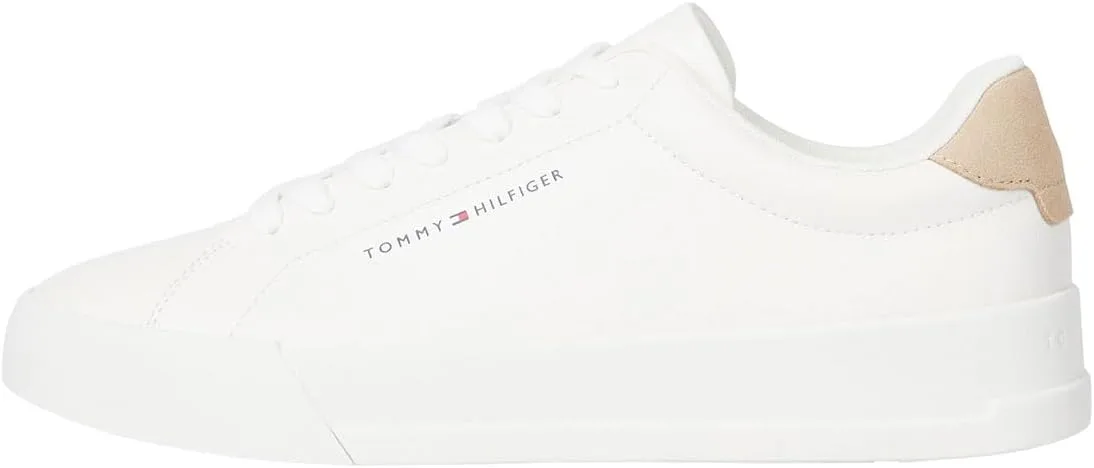 Мужские кроссовки Tommy Hilfiger Th Court из зернистой кожи ESS, белый