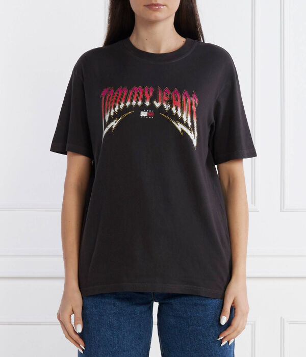

Футболка стираная tj rock Relaxed fit Tommy Jeans, черный