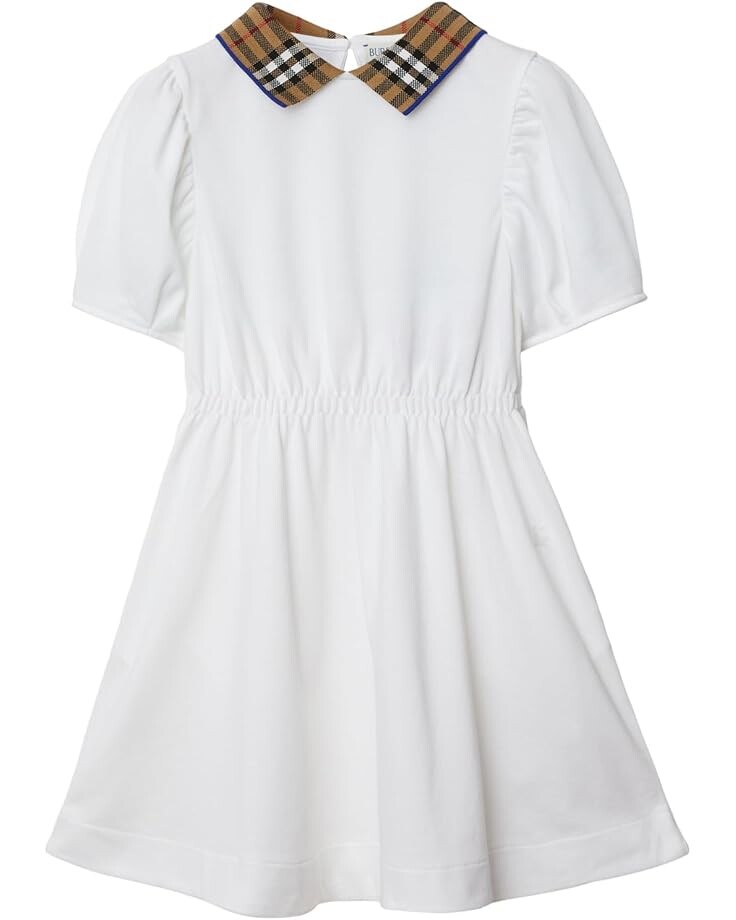 

Платье Burberry Kids Alesea Check Dress, белый