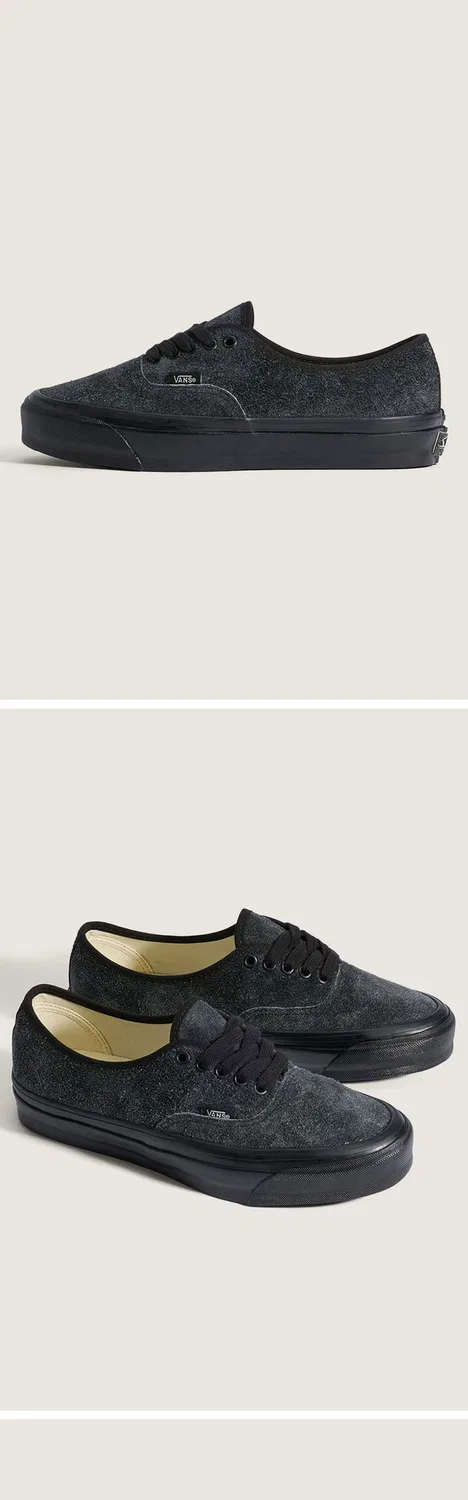 Мужские кроссовки Authentic 44 LX из длинноворсовой замши чёрного цвета от Vans — фото 2