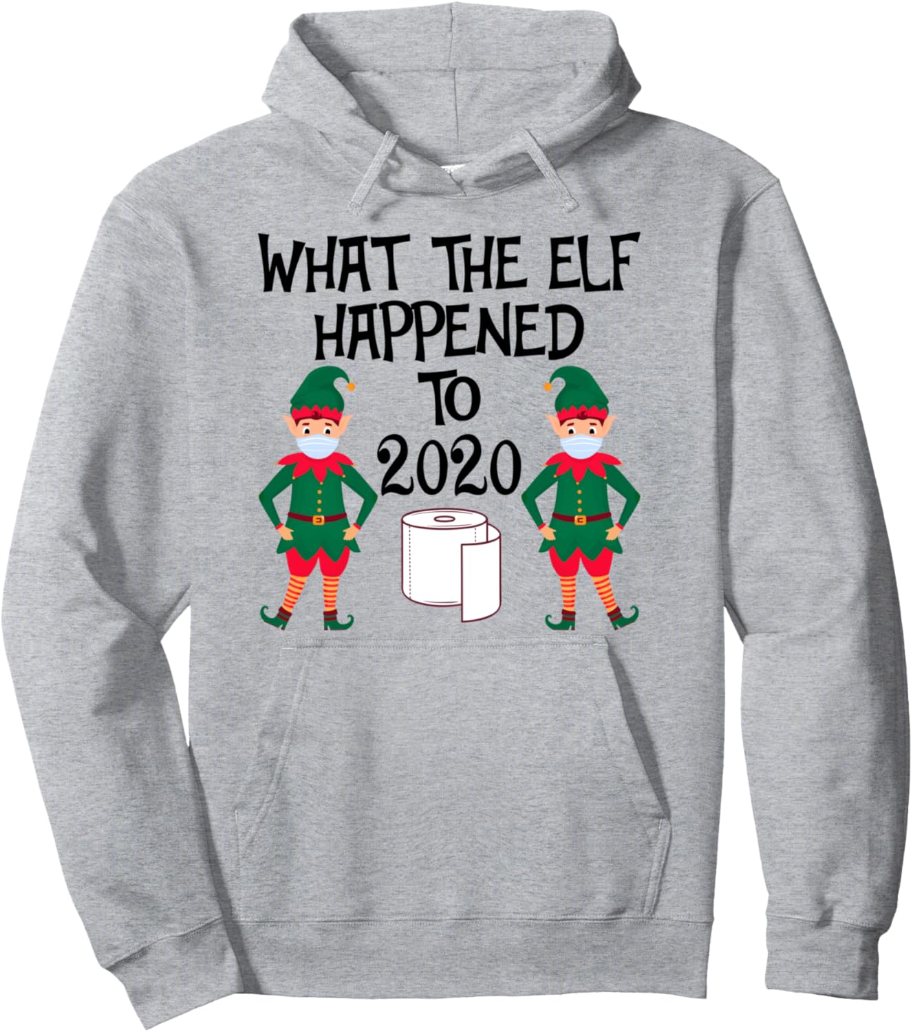 

Рождественская забавная маска эльфа из туалетной бумаги 2020 года. Подарок для эльфа. Толстовка Christmas 2020 Funny Holiday Gifts, серый