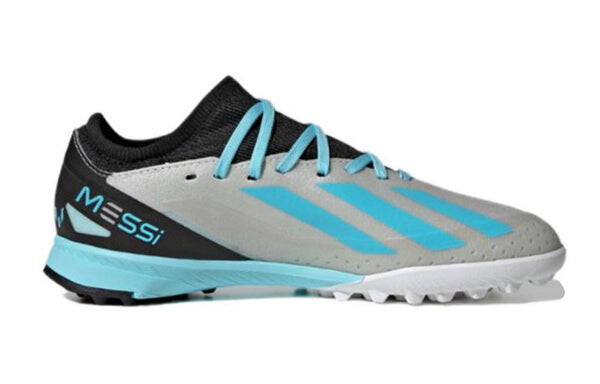 Кроссовки x crazyfast messi.3 бутсы для игры в траву Adidas, серебряный — фото 2
