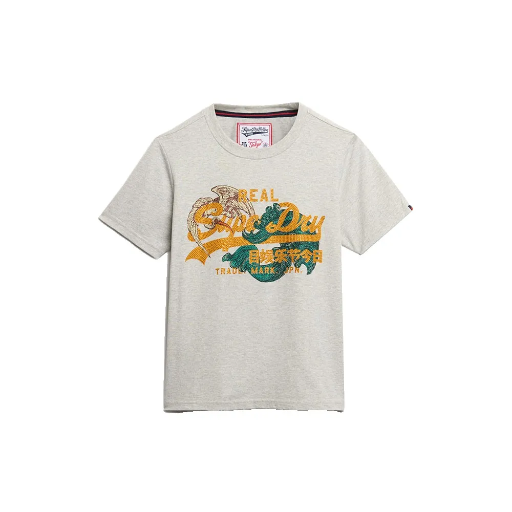 Футболка с коротким рукавом Superdry Tokyo Vl Relaxed Fit, серый — фото 2