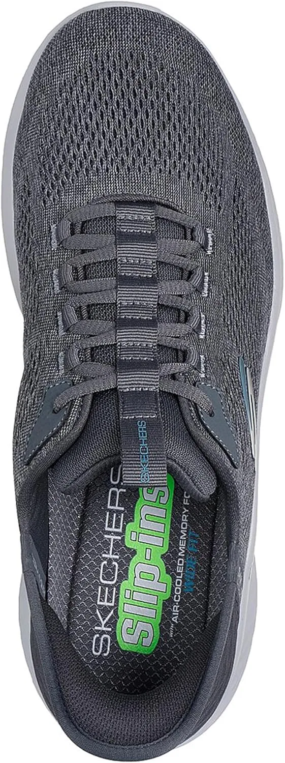 Кроссовки Skechers Herren Skech-lite Pro Primebase, Charcoal Mesh Blue Trim — фото 3