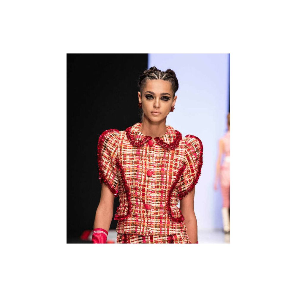 

Розовый вискозный женский блейзер Elisabetta Franchi