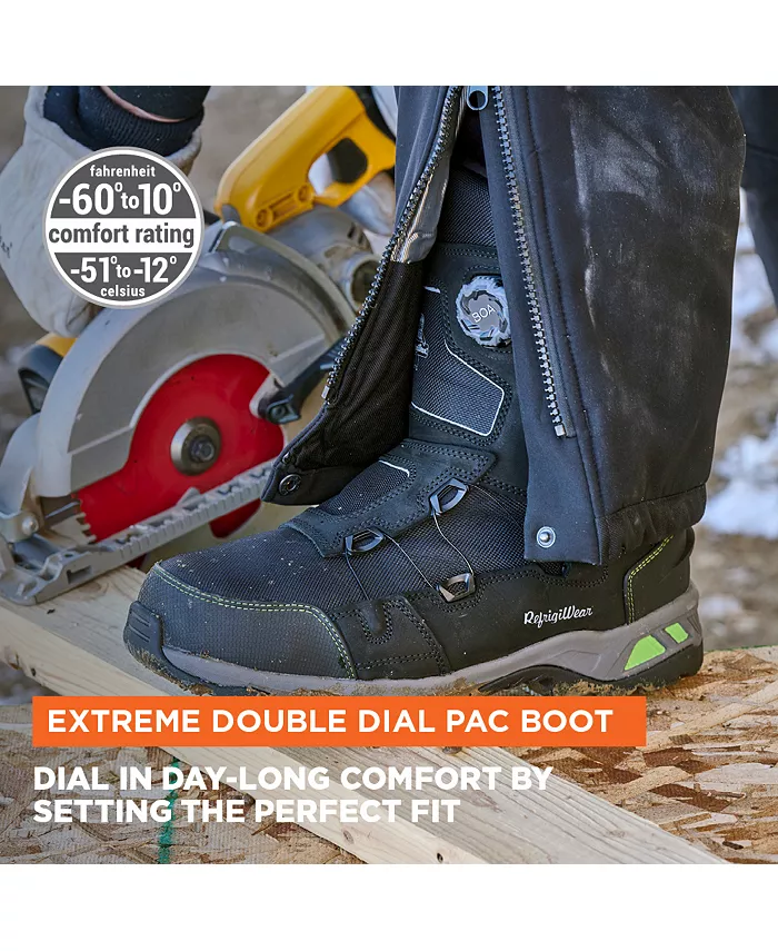 Мужские ботинки Extreme Double Dial Pac Boot - водонепроницаемые, утепленные и противоскользящие для экстремального холода Refrigiwear, черный — фото 2