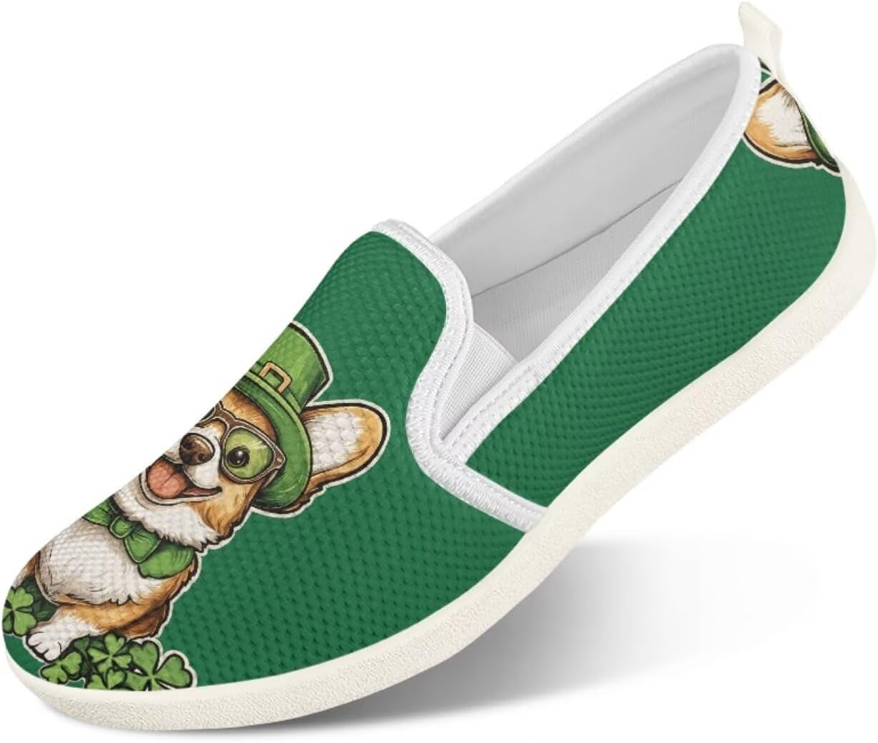 

Мужские прогулочные туфли Комфортные модные кроссовки Дышащие повседневные сетчатые балетки Для тренировок и бега Зеленая модель К празднику Святого Патрика Twousenru