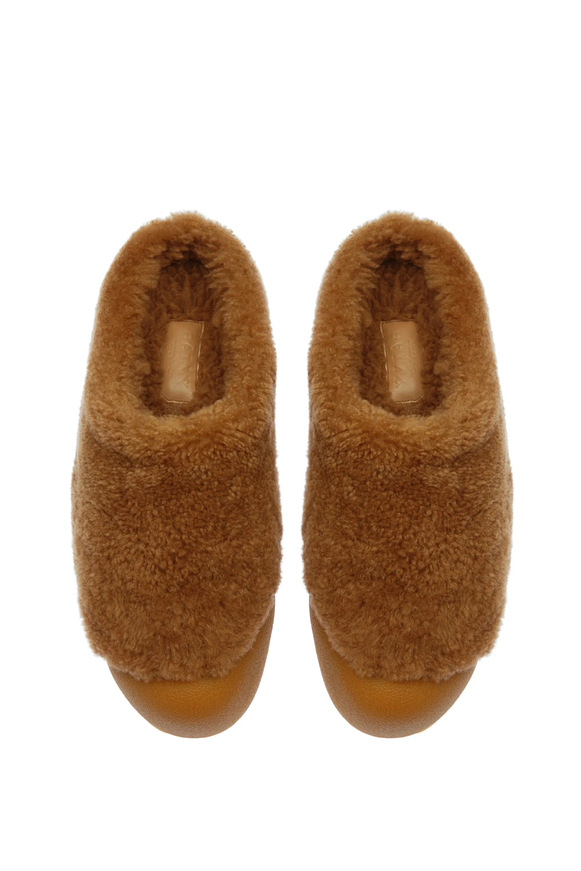 Bally Crans 6302959 Женские тапочки из верблюжьей телячьей кожи, коричневый — фото 3