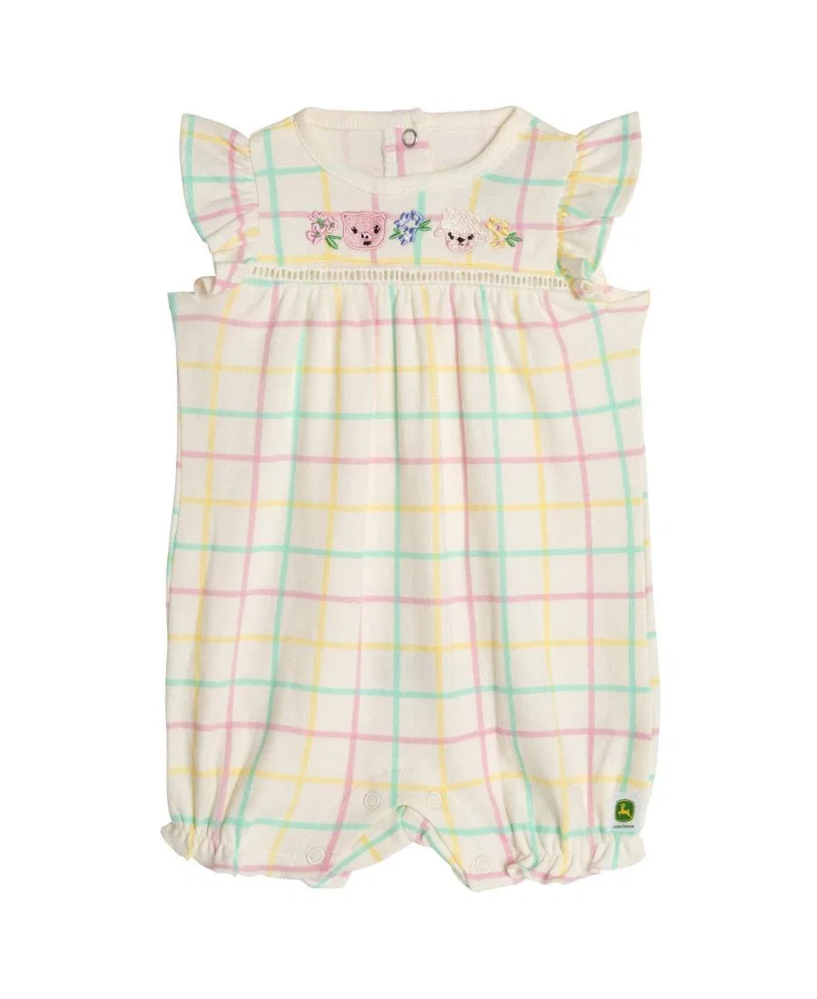 Боди-комбинезон Bubble Romper John Deere, Pastel Plaid