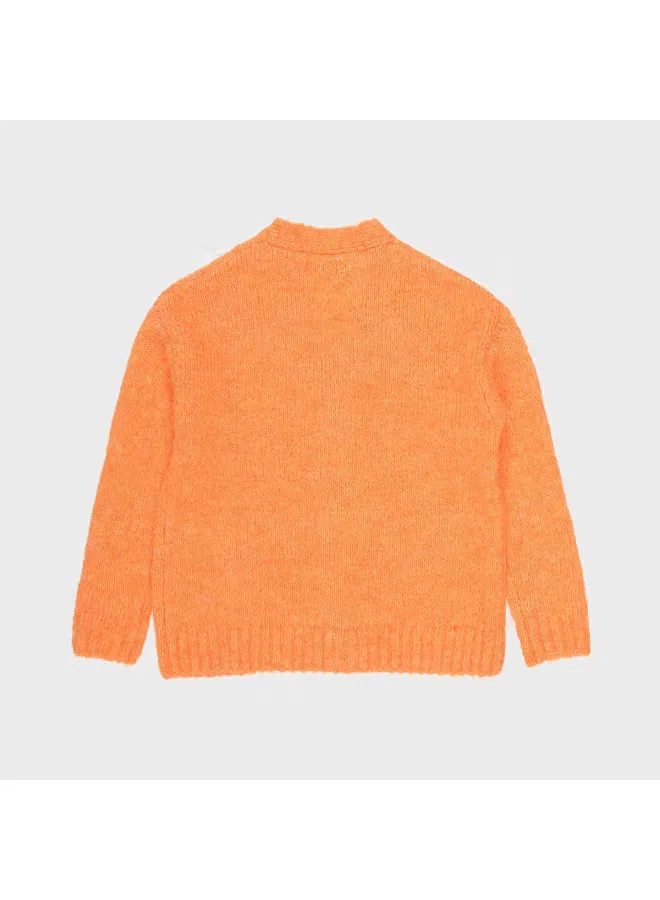 Кардиган мягкий вязаный Zara, оранжевый — фото 3