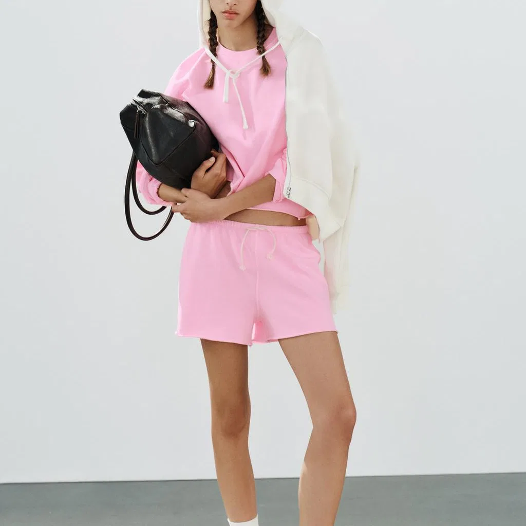 Женская футболка с круглым вырезом Neon Pink Red ZARA — фото 4