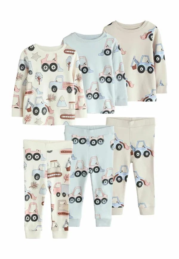 Пижама хлопковая Regular fit - snuggle 3 pack, Next Ecru Digger, синий