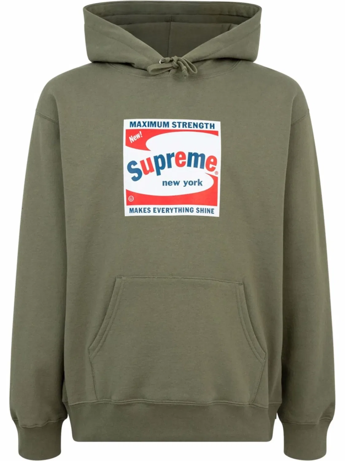 Supreme Худи с графическим принтом зеленый
