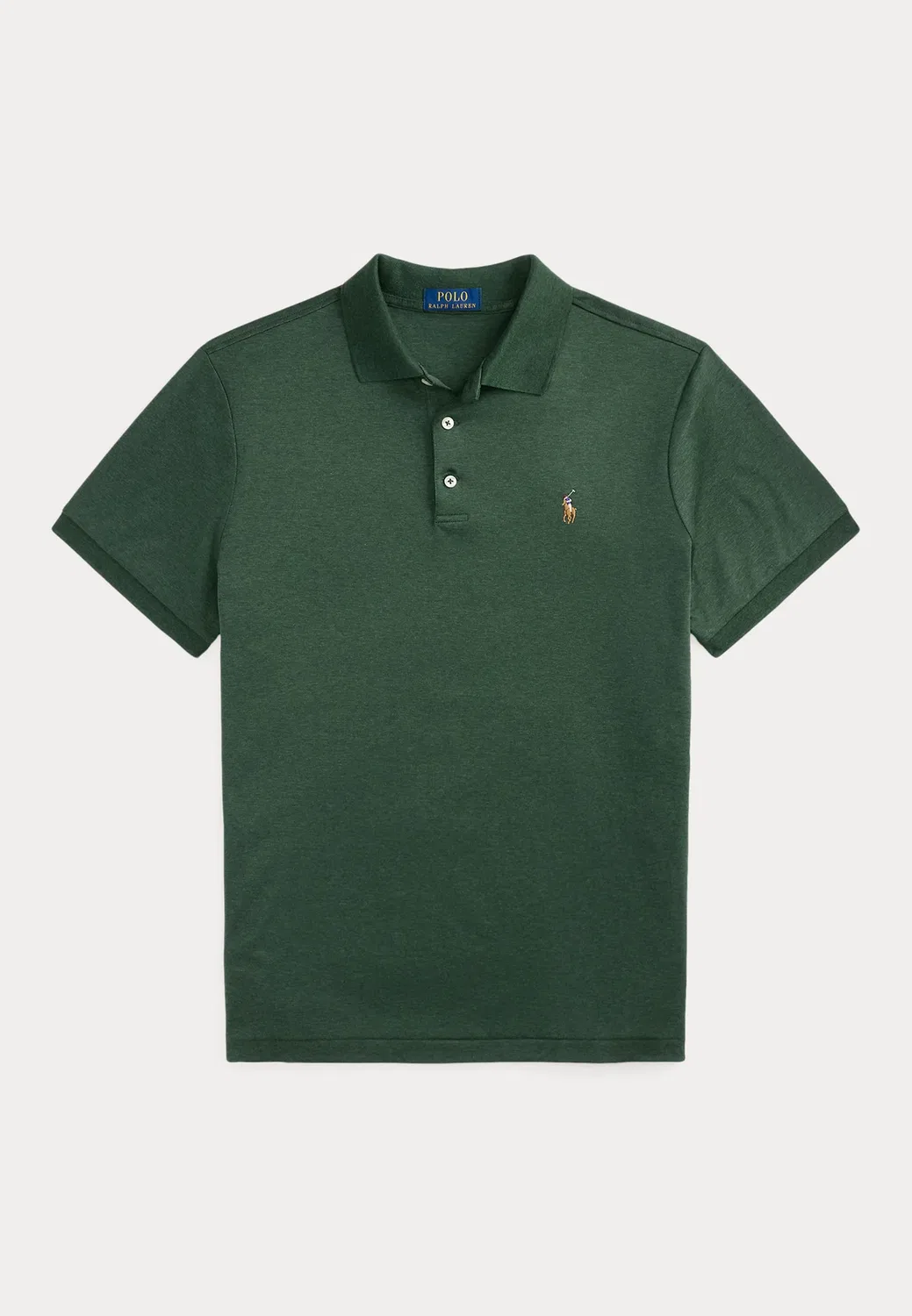 Поло-Рубашка из мягкого хлопка приталенного кроя, сшитая на заказ Polo Ralph Lauren, Scotch Pine Heather — фото 4