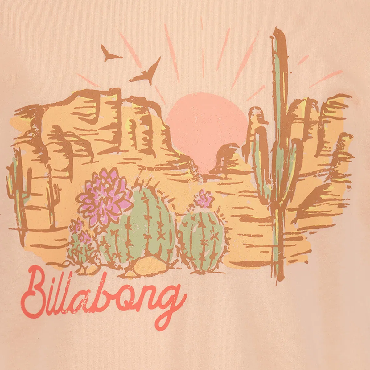 Детская футболка с принтом Desertscape Billabong, Soft Peach — фото 2
