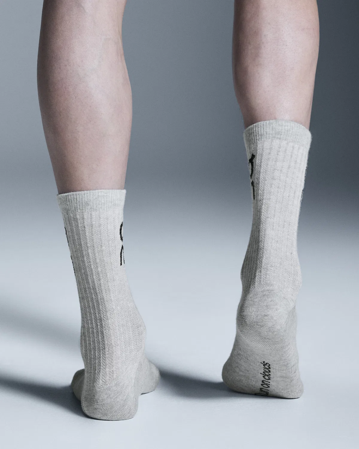 Детские носки высокие с логотипом, комплект из 3 пар, Logo Sock High 3P, On, Heather Gray — фото 4