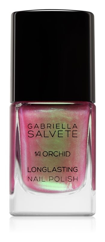 Лак для ногтей с голографическим эффектом Gabriella Salvete Longlasting Enamel, оттенок 14 Orchid 11 мл — фото 2