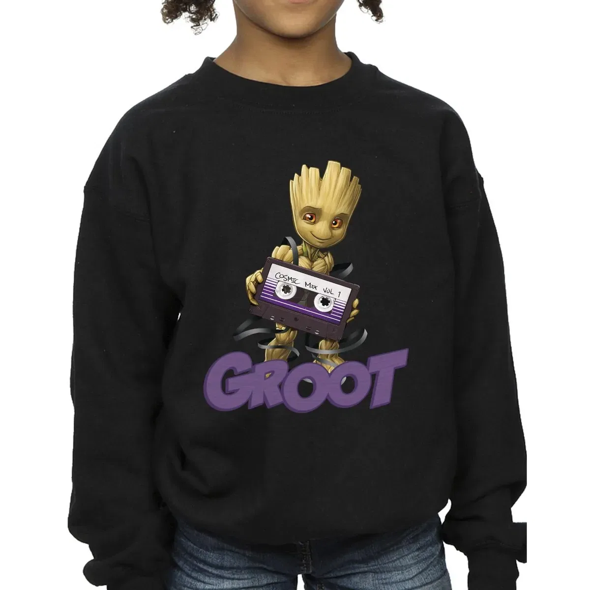 Свитшот с принтом Groot Cassette Guardians Of The Galaxy, Black — фото 3