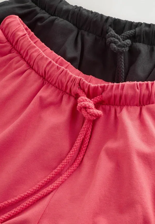 Комплект из 2 шорт, хлопок, tracksuit bottoms, Next, Red Black, черный/красный — фото 4