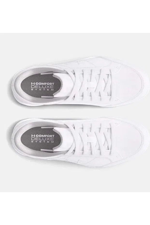 Детские спортивные кроссовки для девочек кожаные Under Armour, White — фото 3