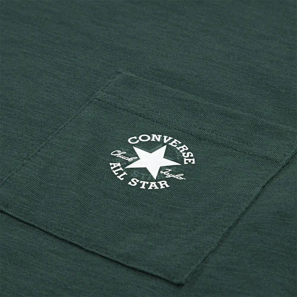Футболка с коротким рукавом Dctp Slub Pocket Converse Kids, зеленый — фото 3