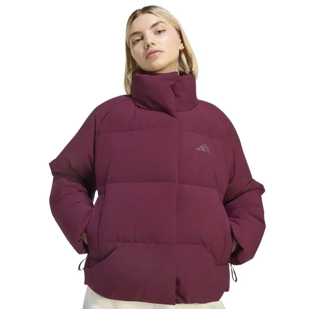 Женская куртка-пуховик с утеплителем Helionic Adidas, Red — фото 4
