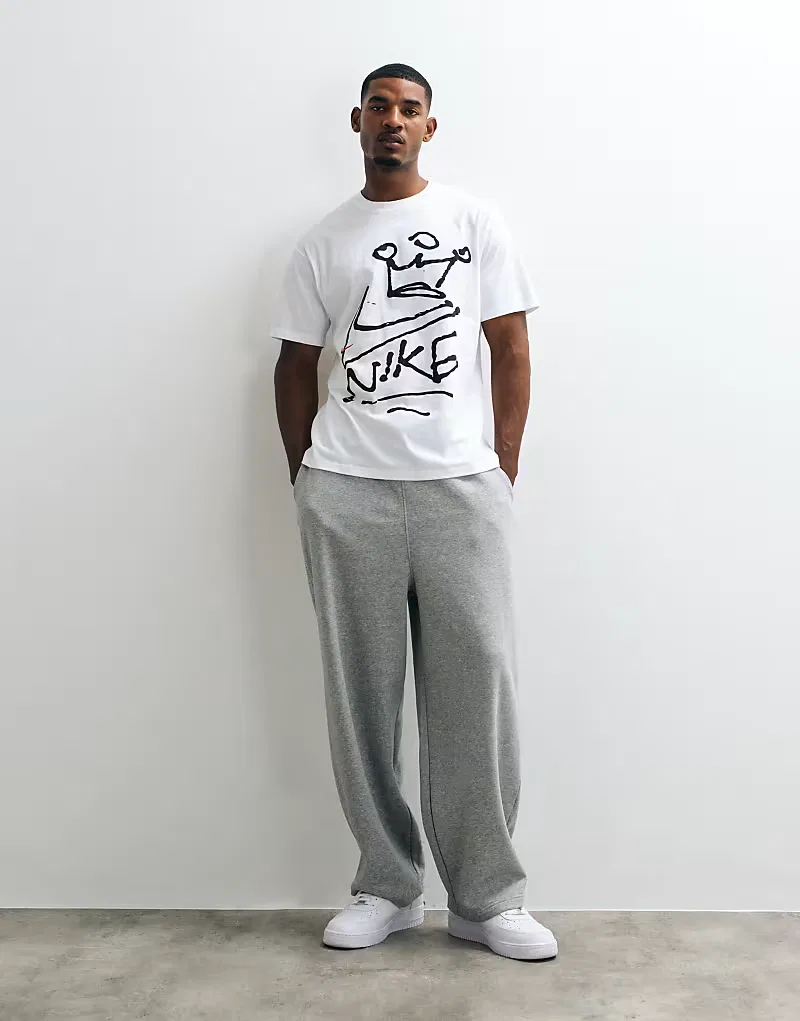 Футболка Nike Quickstrike с графическим принтом, бело-черная — фото 3