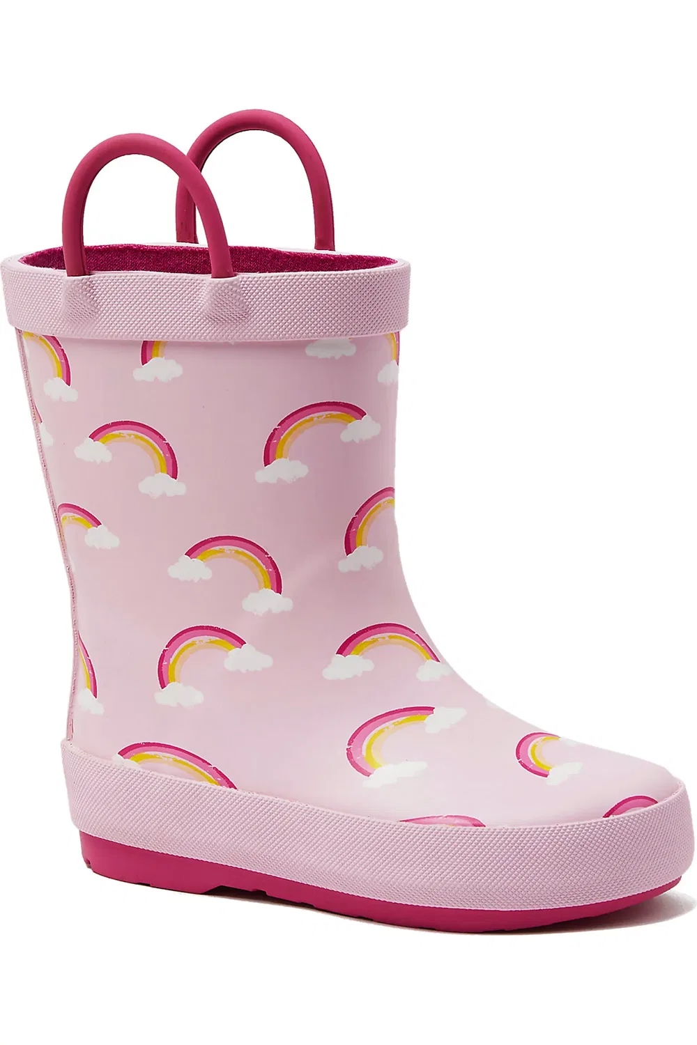 Детские резиновые сапоги с принтом Splash Lands' End, Pink Rainbows