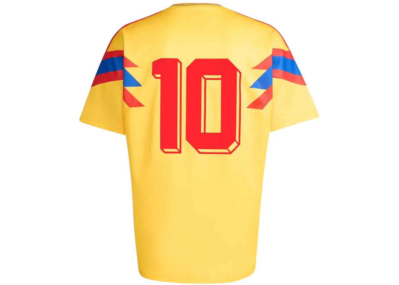 Мужская футбольная футболка с принтом Adidas Colombia Away 1990 Jersey, Bold Gold — фото 2