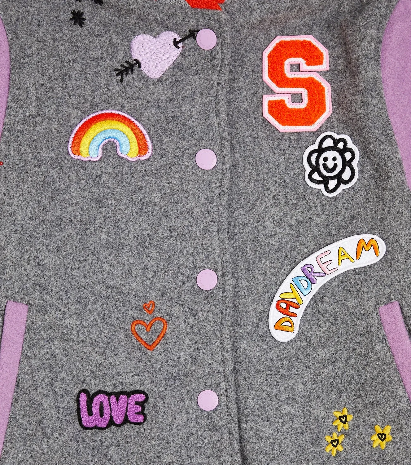Легкая куртка из шерстяной смеси Stella Mccartney Kids, серый — фото 2