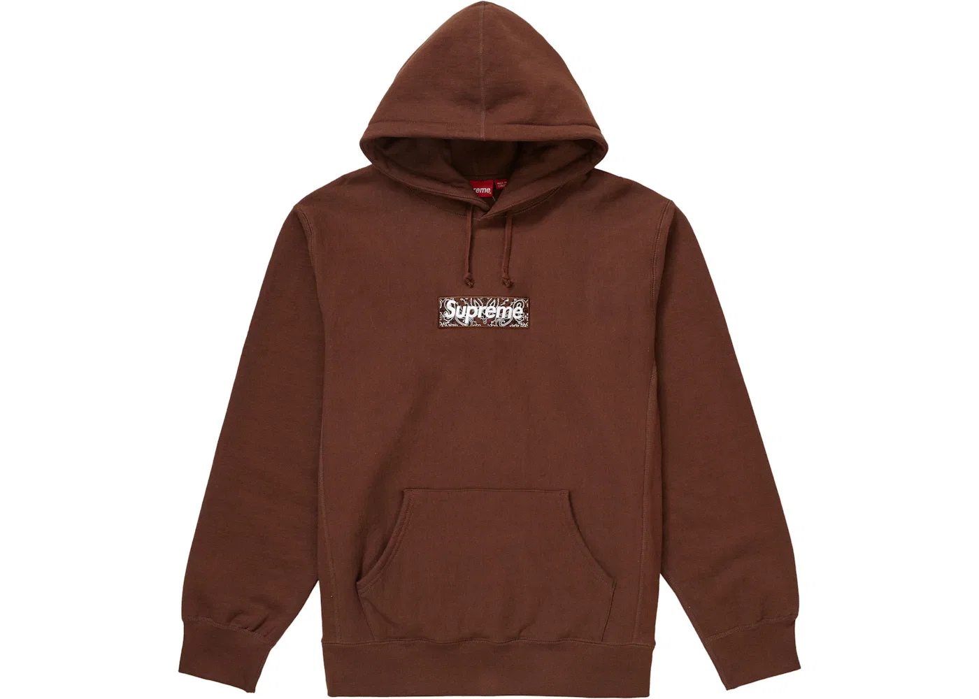 Мужская худи Bandana Box Logo Supreme, Dark Brown