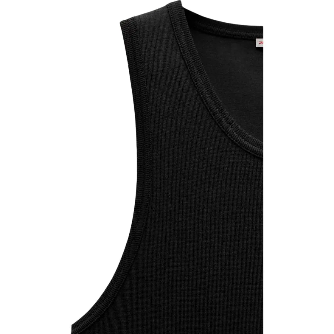 Футболка без рукавов ZARA, Black — фото 4