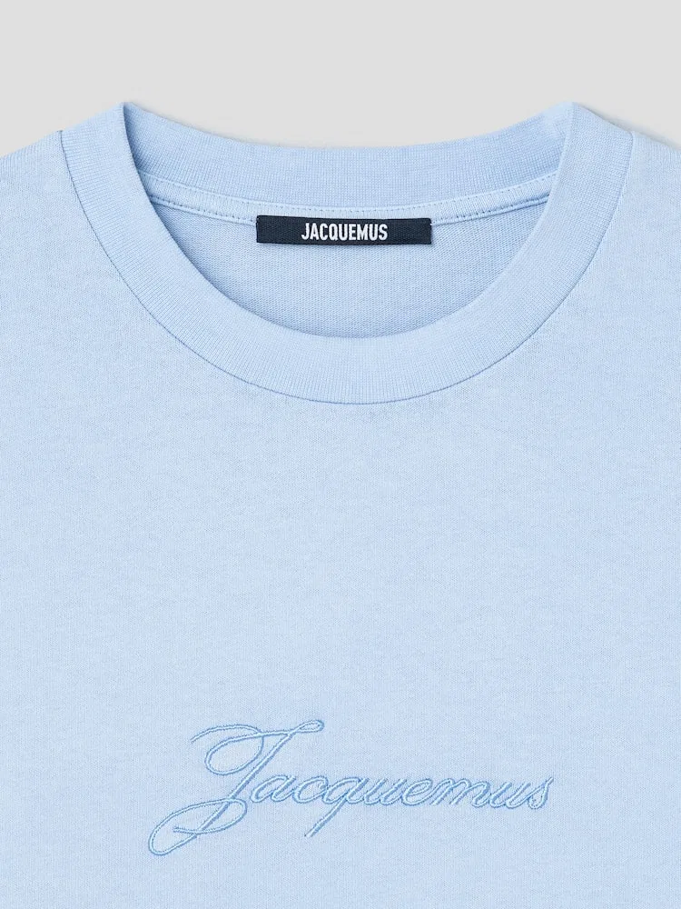 Футболка с длинным рукавом, пигментная окраска Le Tshirt Pigmento Ml JACQUEMUS, Blue — фото 3