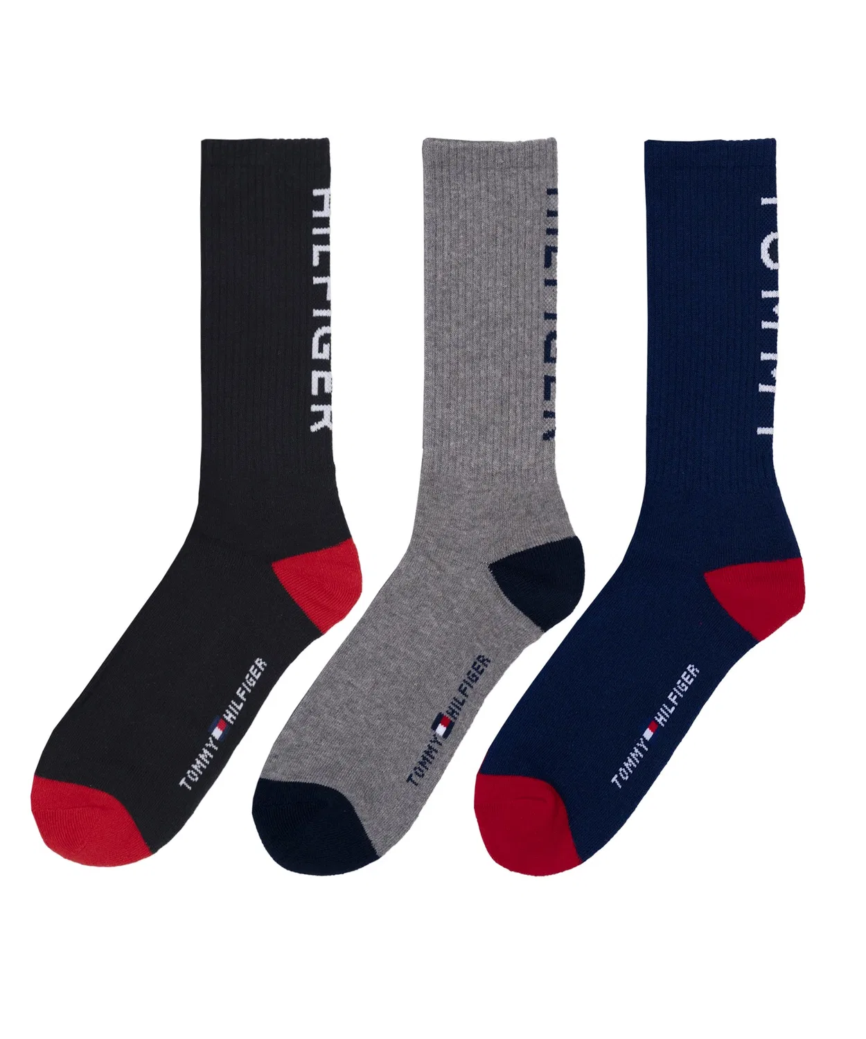 Носки мужские/женские с брендовым логотипом, комплект из 3 пар, 25-27 см TOMMY HILFIGER, Other1