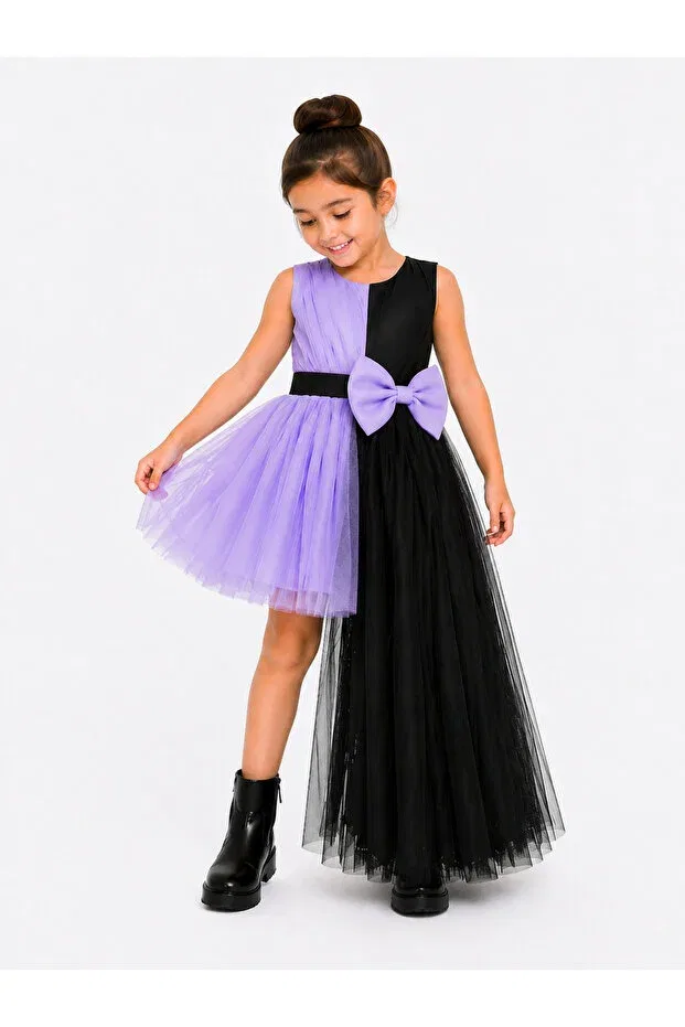 Детское платье для девочек асимметричное из тюля Kuromi Dress Thequest, Purple