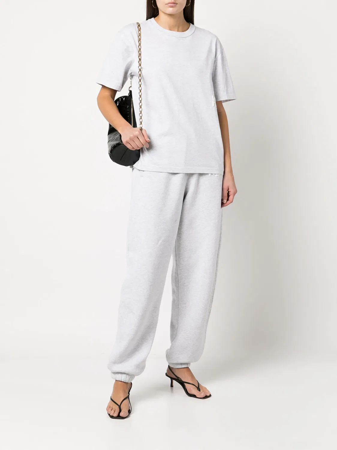 Футболка с логотипом из хлопка Alexander Wang, серый — фото 2