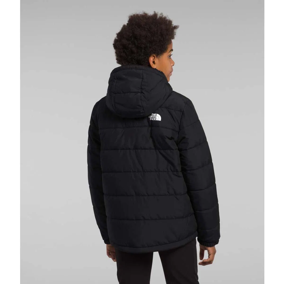 Детская куртка-худи с капюшоном, двусторонняя, с утеплителем, The North Face, TNF Black — фото 2