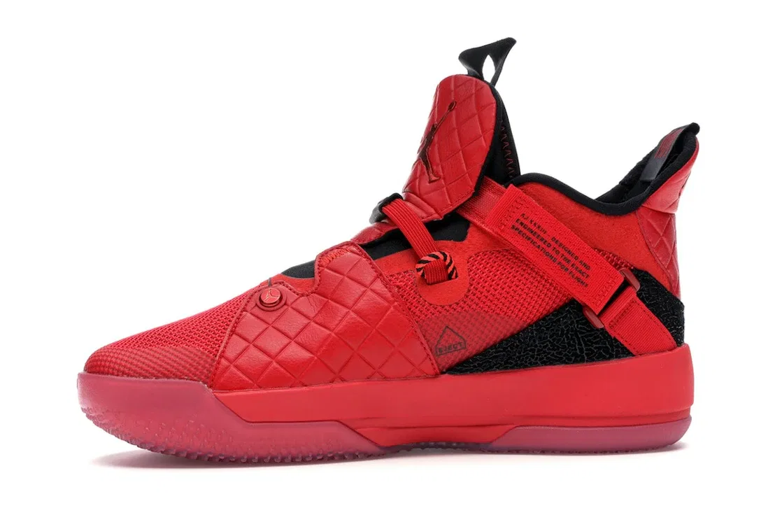 Детские кроссовки для мальчиков с высокой производительностью Jordan XXXIII Jordan, University Red/Black-Sail-White — фото 3
